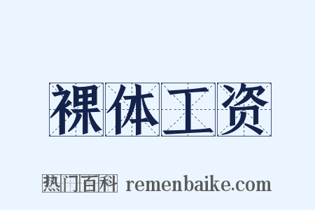 裸体工资是什么意思的图片